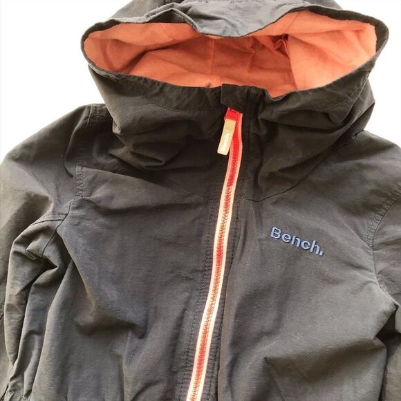 Bench navy blue light zip up long jacket EUC 9-10Y - Picture 2 of 7